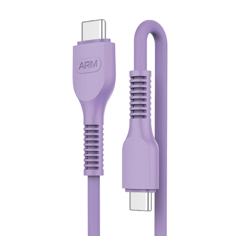 Кабель синхронізації даних Armorstandart AR88 Type-C to Type-C 3A 1m Purple (ARM65291) - Фото 1
