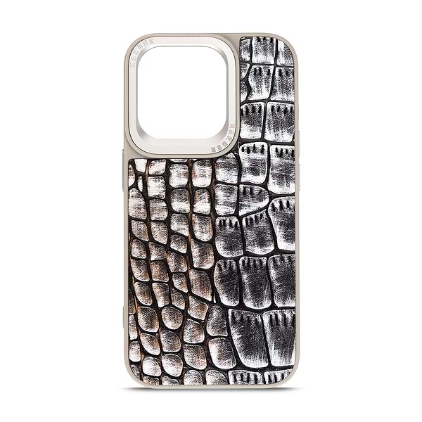Фото - Чехол для смартфона Harder Glamorous Croco for Apple iPhone 15 Pro Grey Gold (ARM76762)