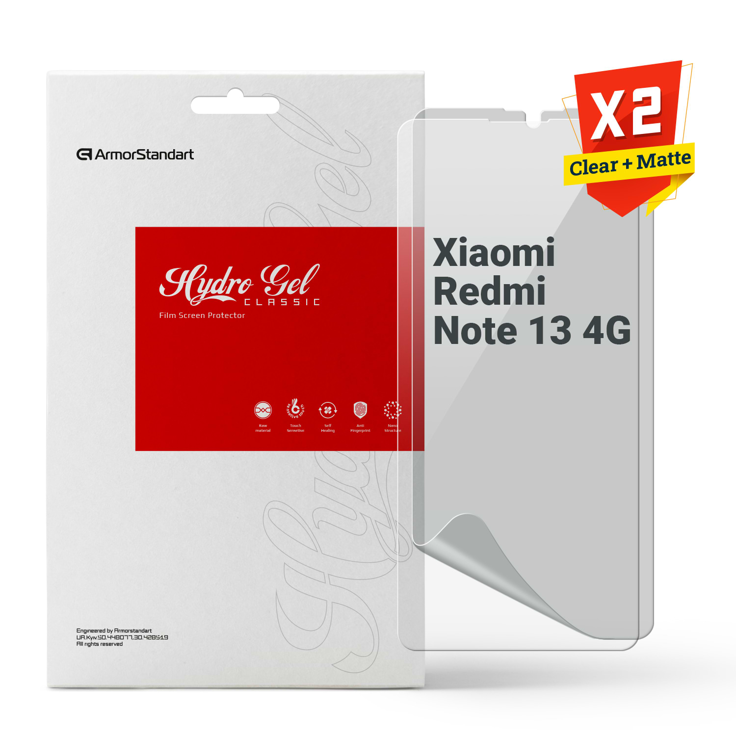 Захисна плівка для смартфону Armorstandart Clear + Matte for Xiaomi Redmi Note 13 4G (ARM80709) - Фото 1
