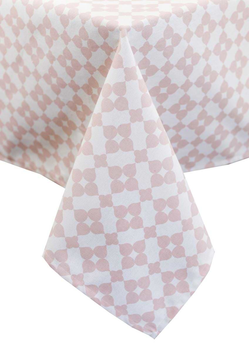 Скатертина прямокутна Прованс рожевий орнамент 120х136 см (031195)