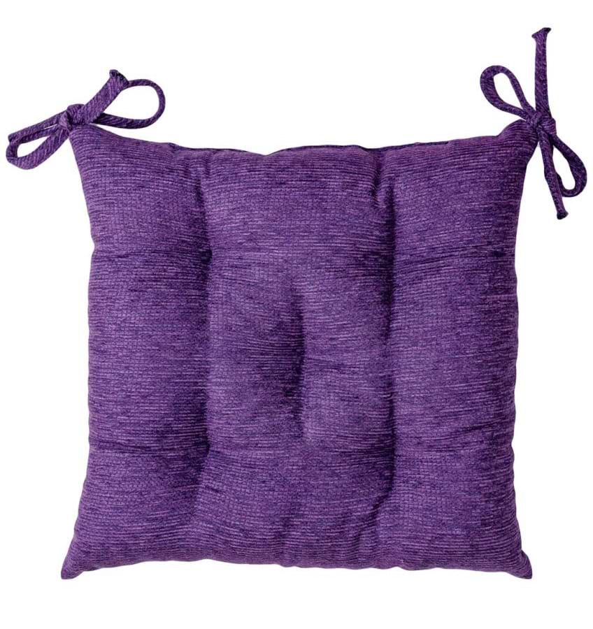 Подушка для стільця Прованс CHENILLA фіолетова 40х40 см (034845)