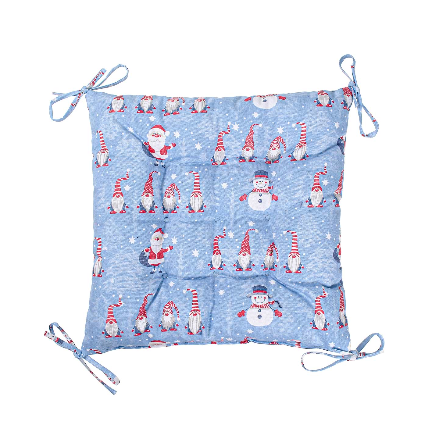 Подушка для стільця Home Line 40Х40 Полупанама гноми блакитний/джинс (178514)