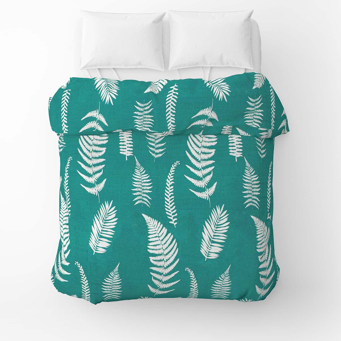 Підковдра двоспальна Home Line 205х220 Папороть зелений (181402)