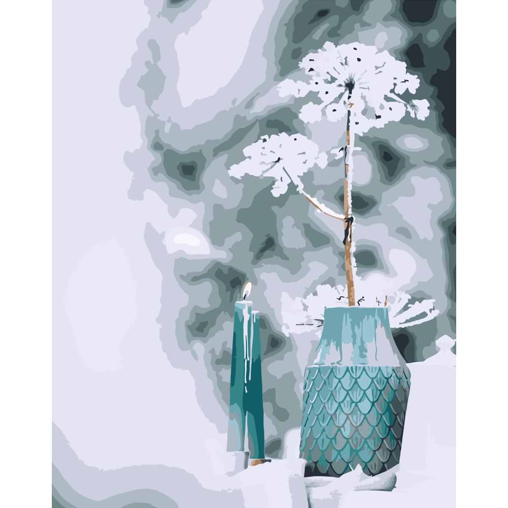 Картина за номерами Strateg Гілочка у горщику 40х50 см (DY071) - Фото 1