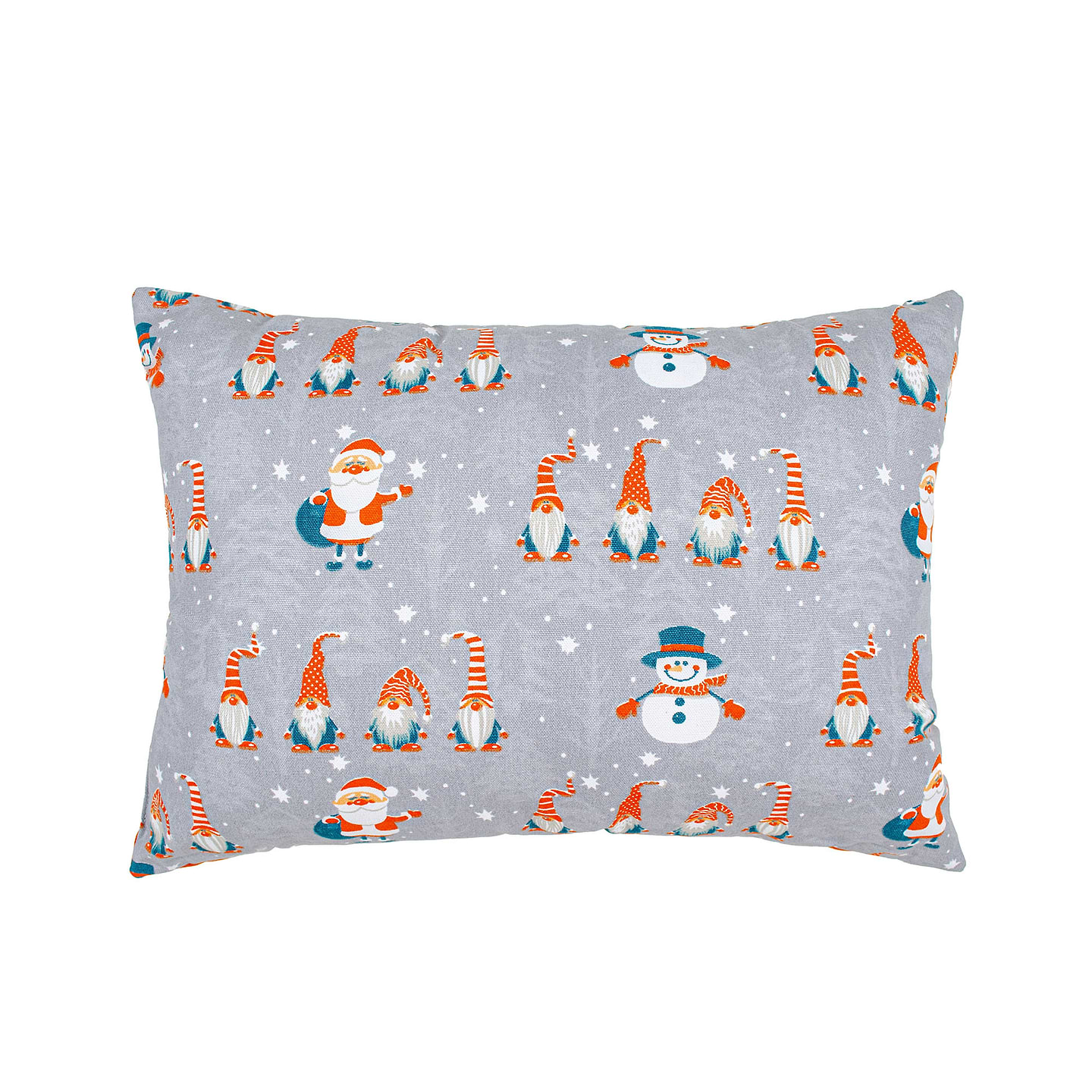 Подушка декоративна Home Line 35Х50 Полупанама гноми сірий/помаранчевий (178511)