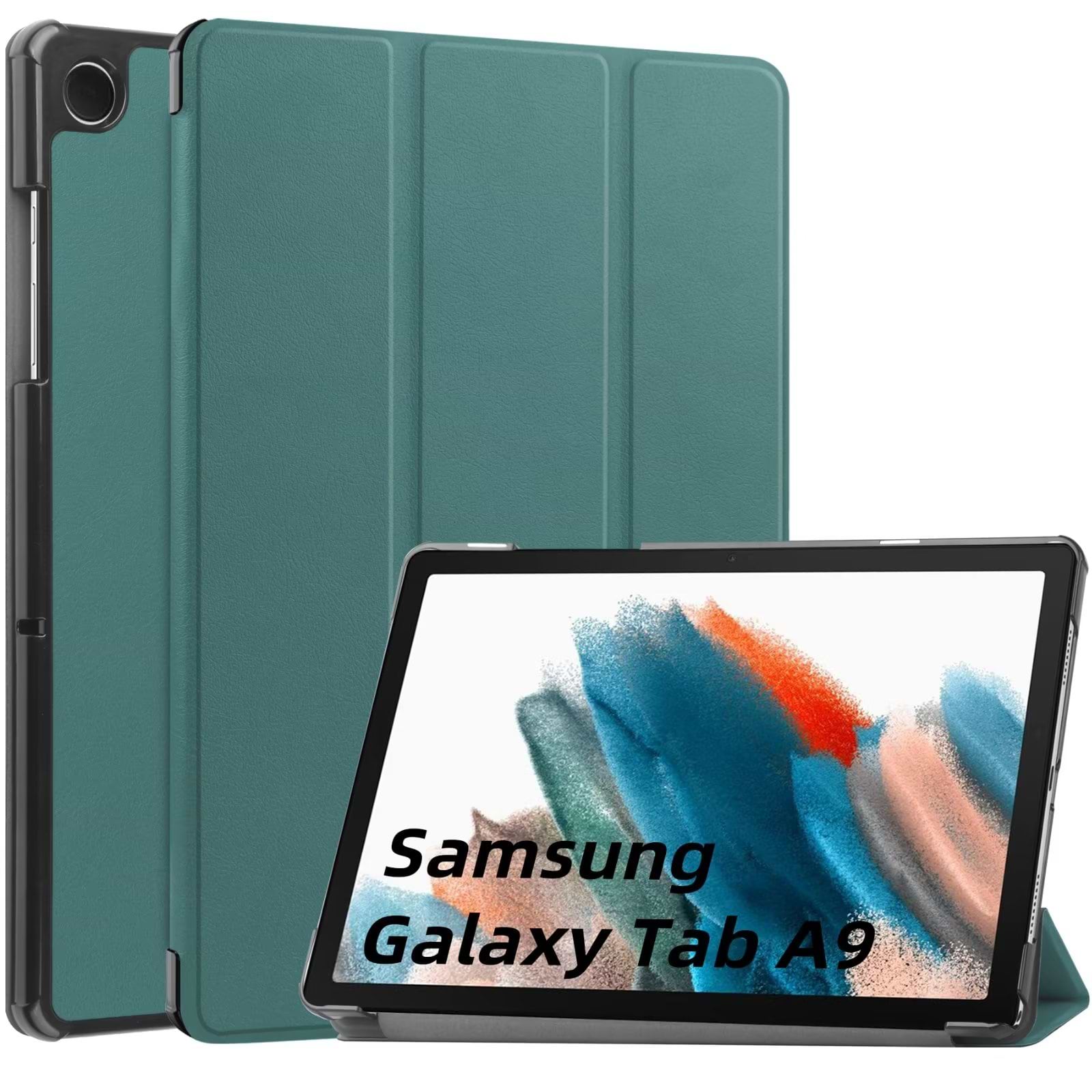 Чохол для планшету BeCover Smart Case for Samsung Galaxy Tab A9 SM-X115 8.7" Dark Green (709907) - Фото 1