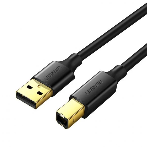 Кабель USB type A - USB type B UGREEN US135 USB 2.0 AM to BM Print Cable 5m Black (10352)