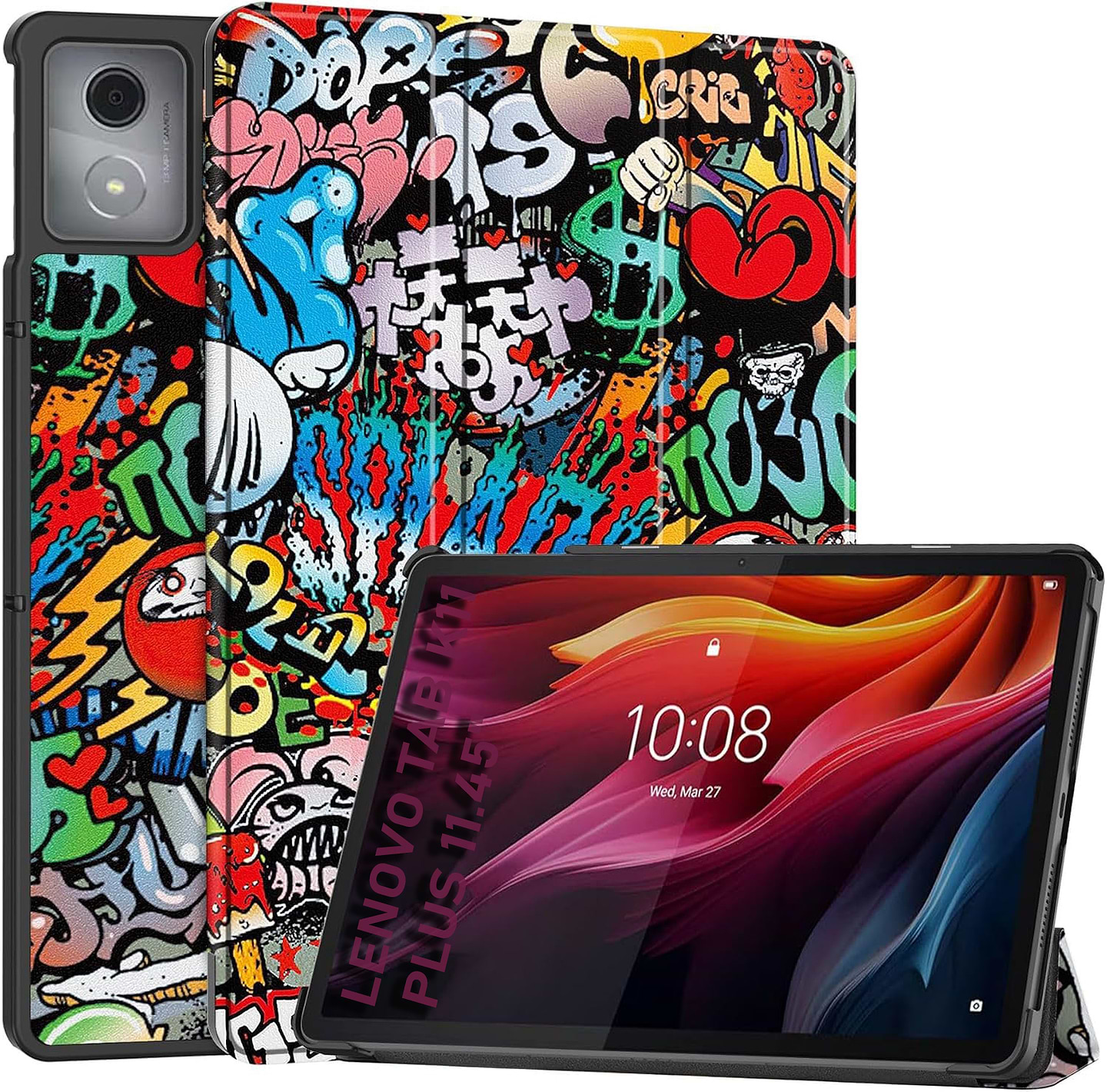 Чохол для планшету BeCover Smart Case for Lenovo Tab K11 Plus TB-352F 11.45" Graffiti (711856) - Фото 1