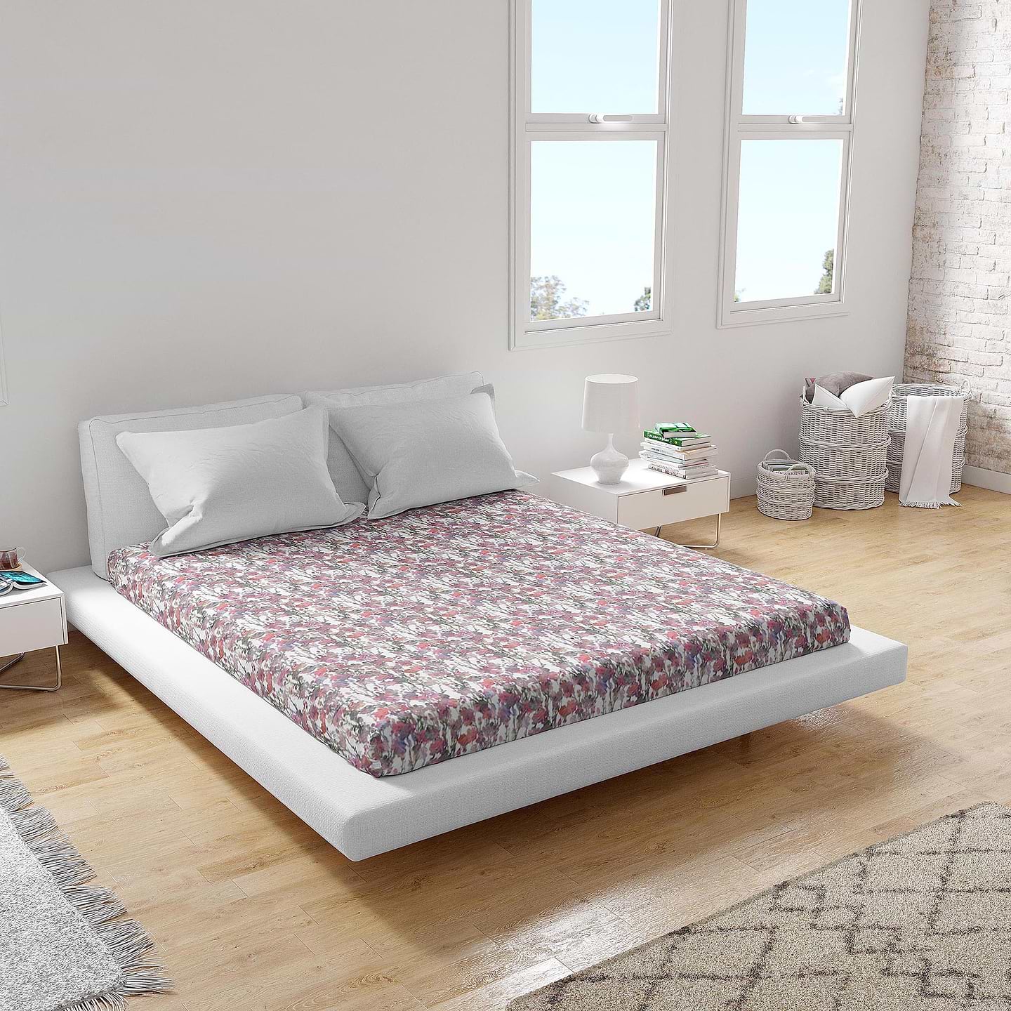 Простынь двуспальная Home Line 215х240 бязь цветных карандашей (187484)