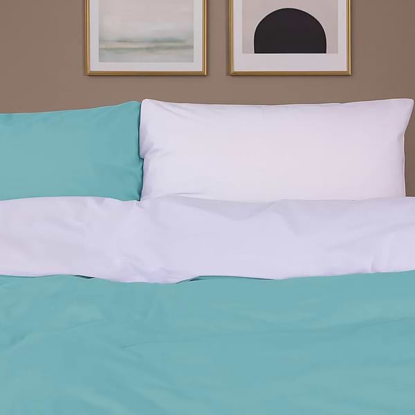 Фото - Комплект постельного белья MirSon Ranforce Elite White-Mint 143х210 (2200004669441)