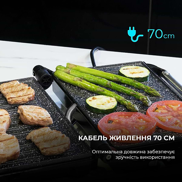 Фото - Гриль-барбекю електричний Cecotec Rock'nGrill 750 Full Open
