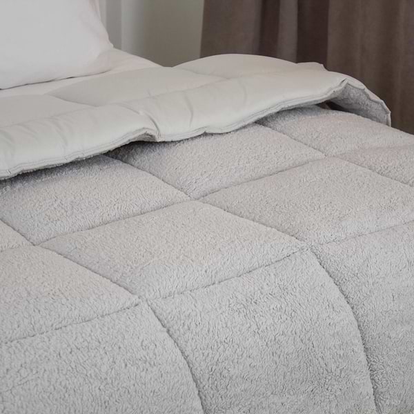 Фото - Ковдра демісезонна полуторна ТЕП TEDDY 150х210 см Світло-сірий (1-05207_35049)