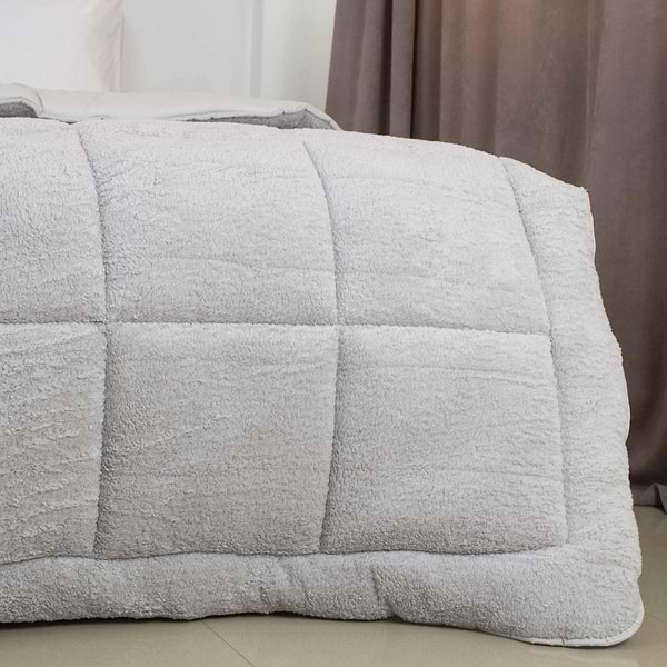 Фото - Ковдра демісезонна полуторна ТЕП TEDDY 150х210 см Світло-сірий (1-05207_35049)