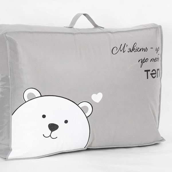 Фото - Ковдра демісезонна полуторна ТЕП TEDDY 150х210 см Світло-сірий (1-05207_35049)