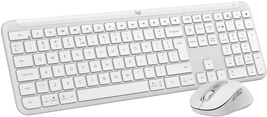 Клавиатура+мышь беспроводная Logitech Signature Slim Combo MK950 White (920-012491) - Фото 1