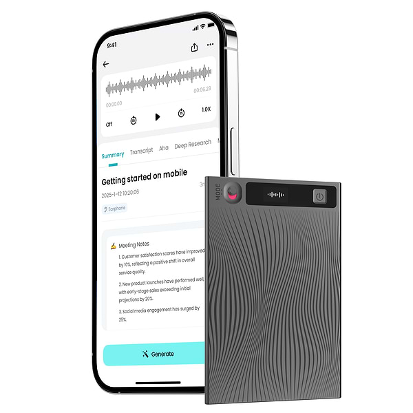 Фото - Диктофон MOBVOI TicNote c АІ (NE-79)