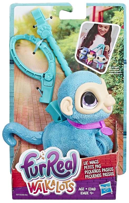 Фото - Інтерактивна іграшка Hasbro FurReal Friends Маленький Вихованець на повідку (E4777 Мавпочка)