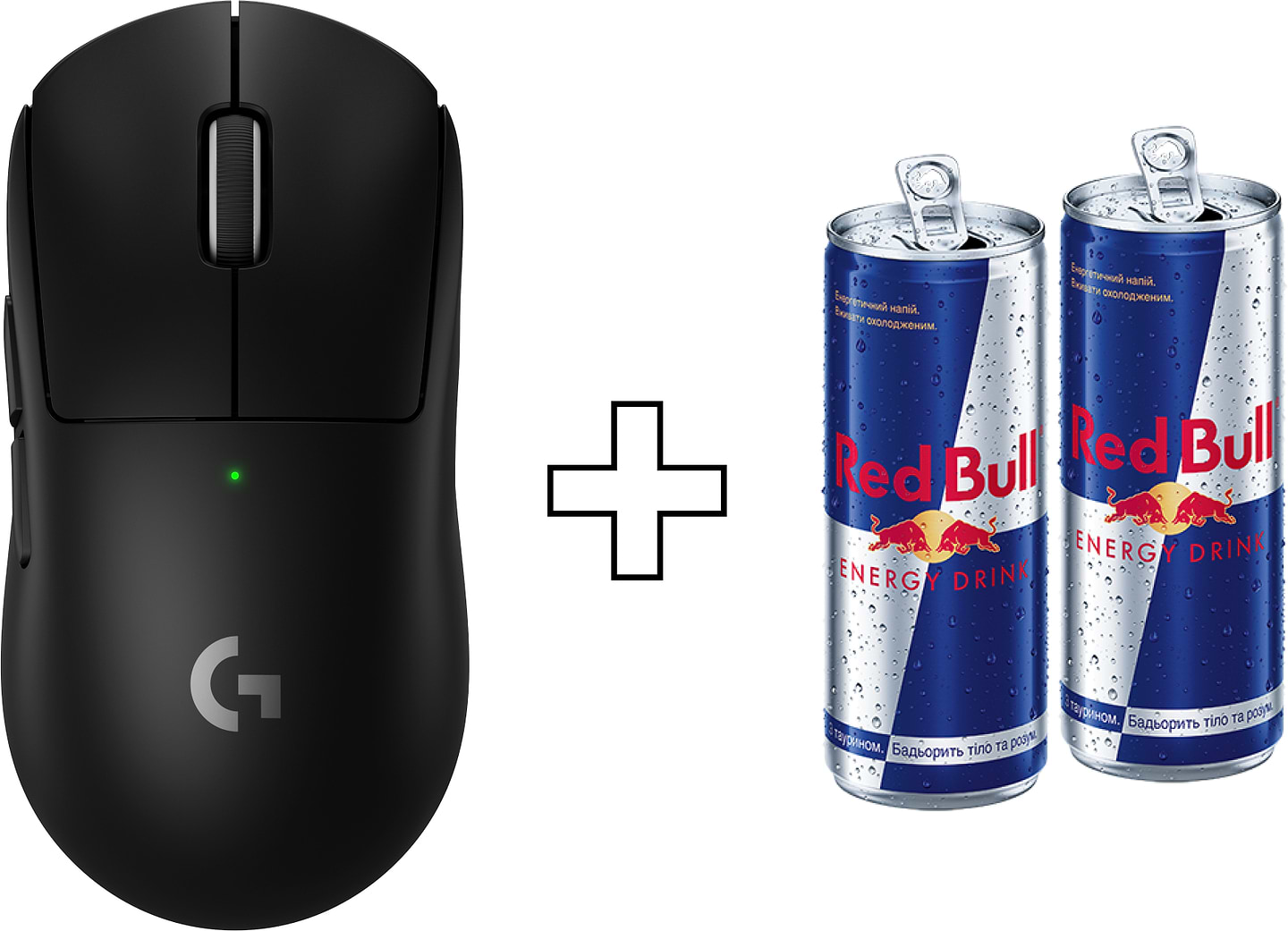 Миша бездротова ігрова Logitech G Pro X Superlight 2 SE Lightspeed Black + енергетичний напій Red Bull 0,25 л (x2)