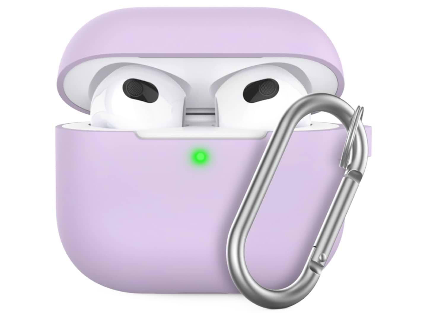 Чохол для навушників KeyBudz for Apple AirPods 3 Elevate Series Keychain Lavender (AP3_S5_LVD) - Фото 1