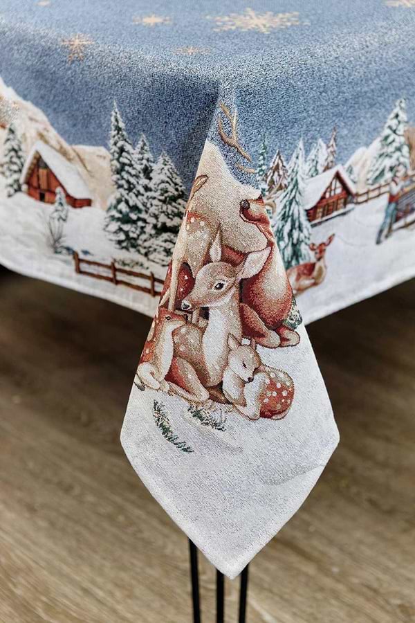 Фото - Скатерть прямоугольная Прованс гобелен Голубое сияние 135х140 (031315)