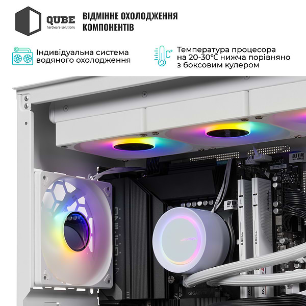 Фото - Системний блок QUBE QB Ryzen 9 9950X RTX 5070 12GB TK3W 321010Win (Ryzen99950XRTX507012GBTK3W321010Win)