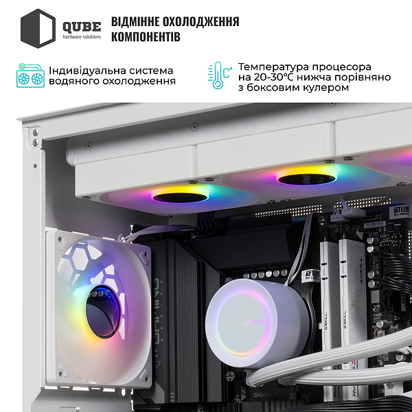 Фото - Системный блок QUBE QB Ryzen 7 9800X3D RTX 5090 32GB TK3W 641010Win (Ryzen79800X3DRTX509032GBTK3W641010Win)