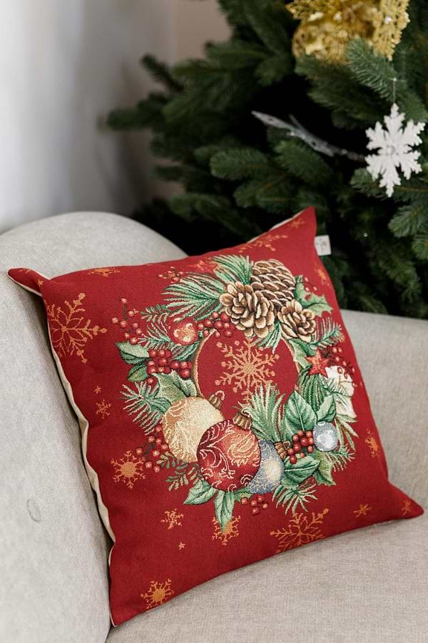 Фото - Наволочка Прованс гобелен  PRESENT 45х45 Віночок (031393)