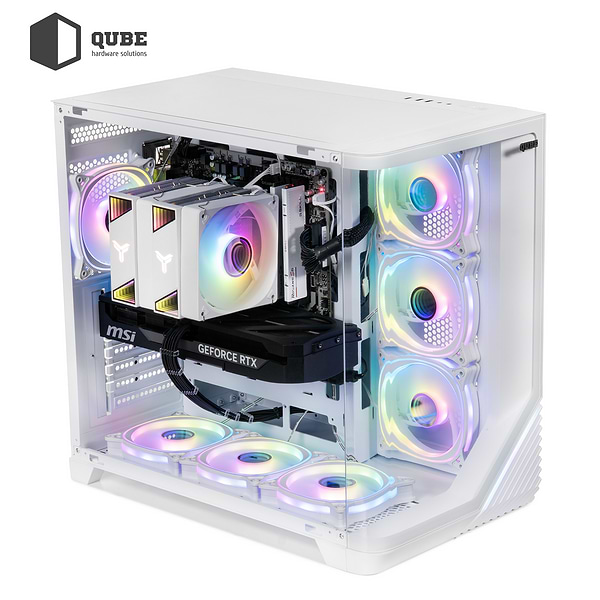 Фото - Системный блок QUBE QB Ryzen 7 7700 RTX 5070 Ti 16GB MRGw 322020 (Ryzen77700RTX5070TI16GBMRGw322020)