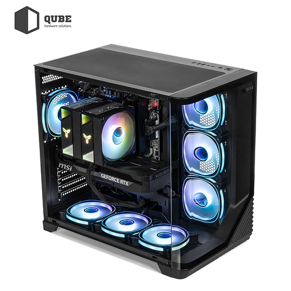 Фото - Системный блок QUBE QB Ryzen 7 7700 RTX 5070 12GB MRGb 641010Win (Ryzen77700RTX507012GBMRGb641010Win)