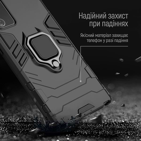 Фото - Чехол для смартфона Colorway AntiShock Magnet Ring Samsung Galaxy S25 Black (CW-CAMRSG931-BK)