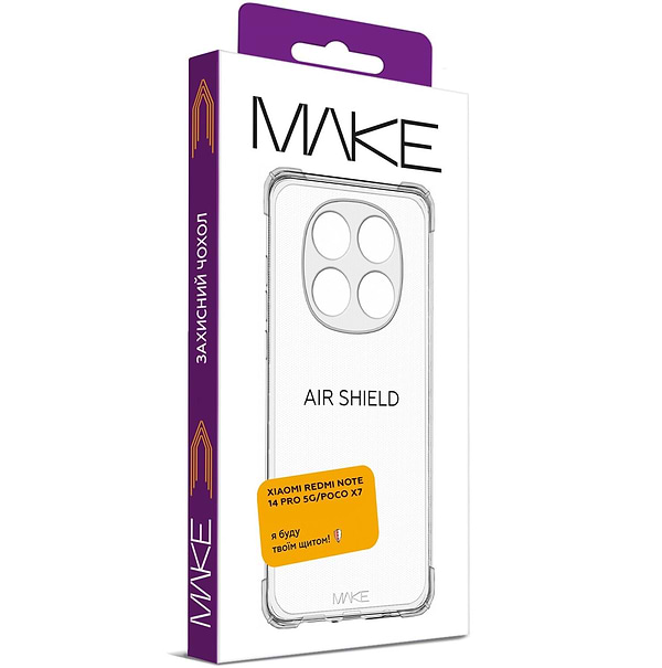 Фото - Чохол для смартфону MAKE AirShield Xiaomi Redmi Note 14 Pro 5G/Poco X7 (MCAS-XRN14P5G/PX7)