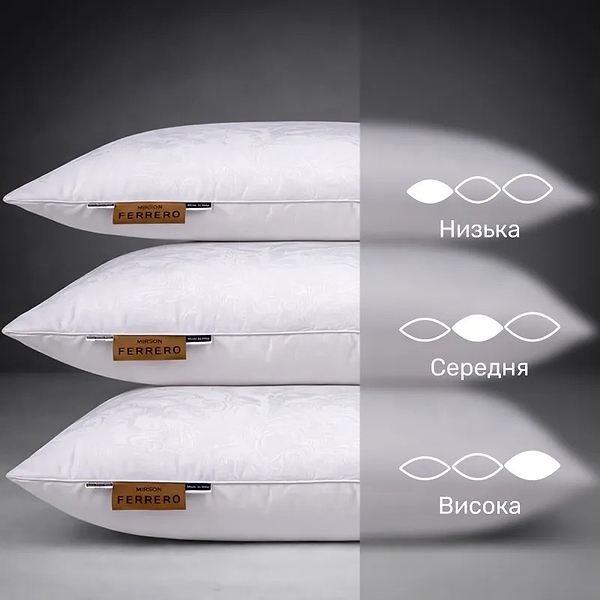 Фото - Подушка стандартна MirSon №15-28 Ferrero EcoSilk White 50х70 см (2200011165257)