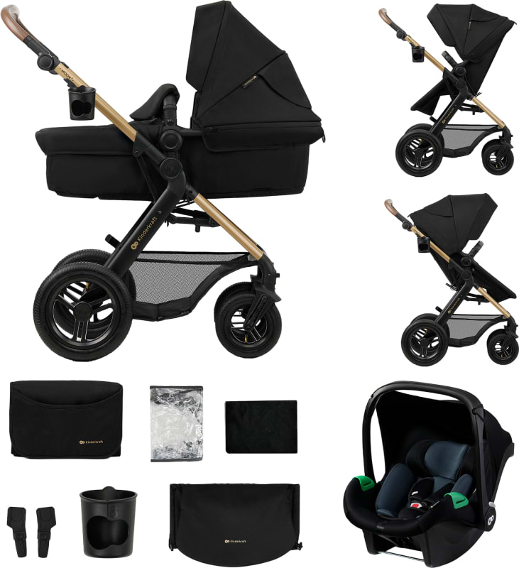 Коляска універсальна 3 в 1 Kinderkraft Moov 2 Air Pure Black (KSMOOV02BLK0000)