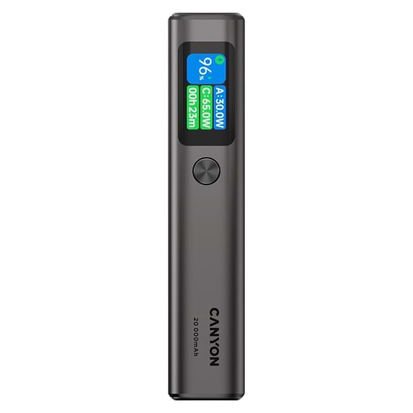 Фото - Батарея мобильная Canyon OnPower 230 TFT 20000 mAh PD130W Dark Grey (CNS-CPB230DG)