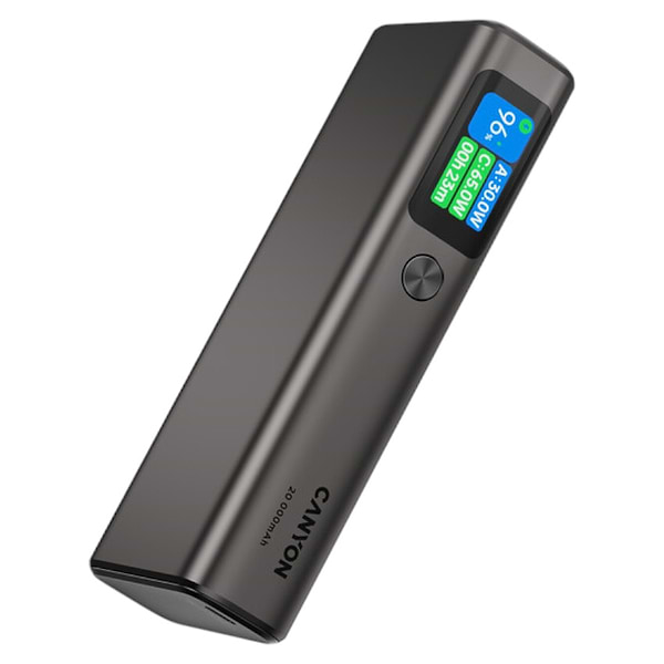 Фото - Батарея мобильная Canyon OnPower 230 TFT 20000 mAh PD130W Dark Grey (CNS-CPB230DG)