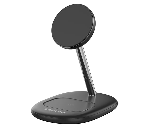 Фото - Бездротовий зарядний пристрій Canyon WCS-205 15W Qi2 2in1 Black (CNS-WCS205B)