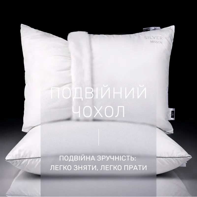 Фото - Подушка стандартная MirSon №1001 Silver Cloud memory effekt средняя 50х70 (2200010361902)