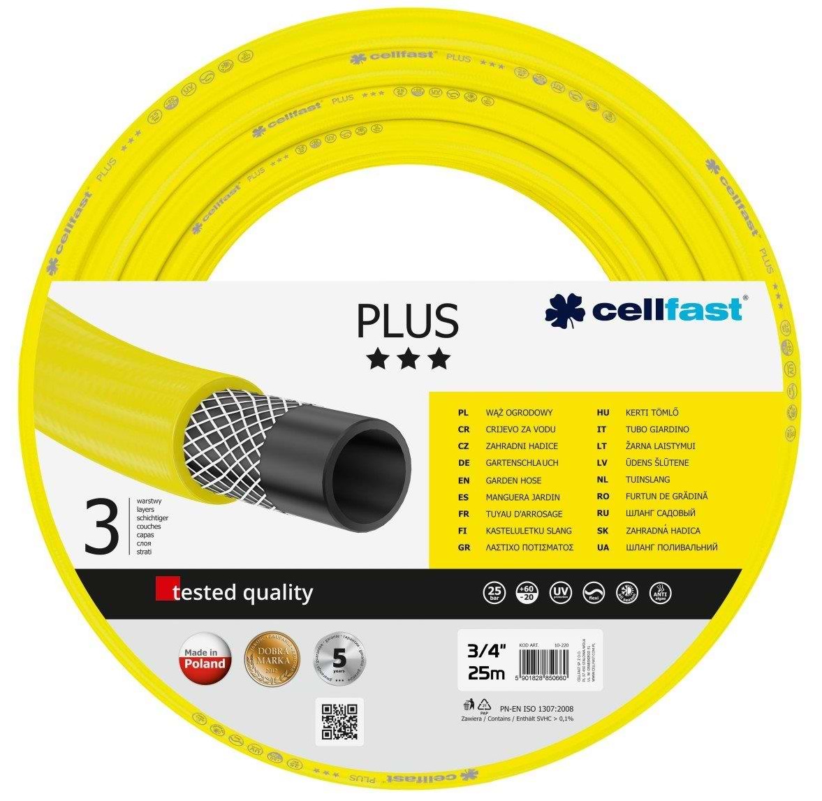 Шланг поливочний Cellfast Plus 3/4' (10-220)