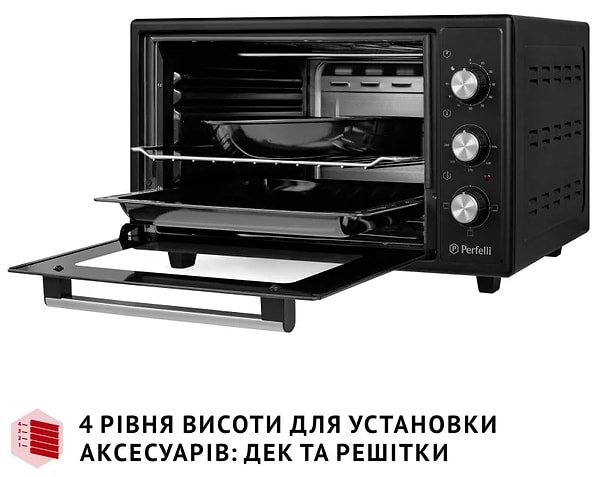 Фото - Печь электрическая Perfelli CLASSIC 37 BLACK
