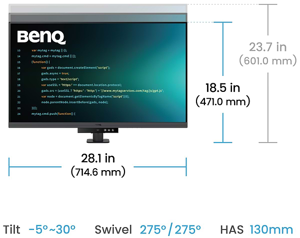 Фото - Монитор BenQ RD320UA Metallic Grey (9H.LMTLA.TBE)