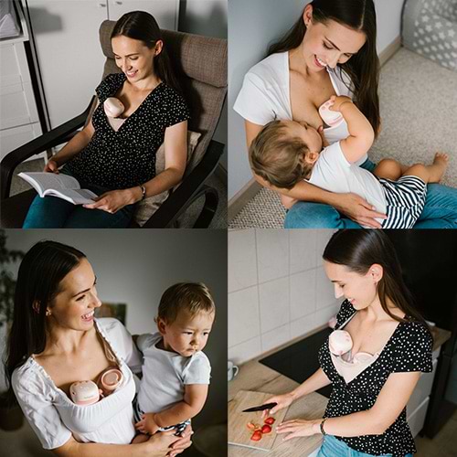 Фото - Електричний молоковідсмоктувач BabyOno подвійний TWINNY + Вкладки лактаційні COMFORT, 140шт/уп. у подарунок (1002А)