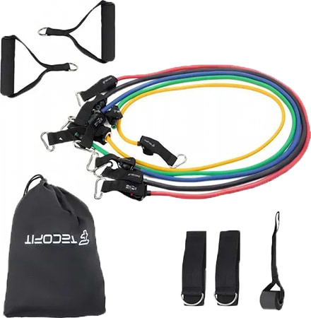 Эспандер TECOFIT 11 Pcs Resistance tube Set 11 шт. latex (TOP1605013)