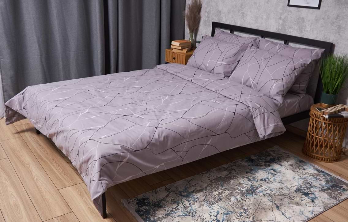 Комплект постельного белья Moon&Star Бязь Gold Люкс Graphite 160х220 (MS-820004118)