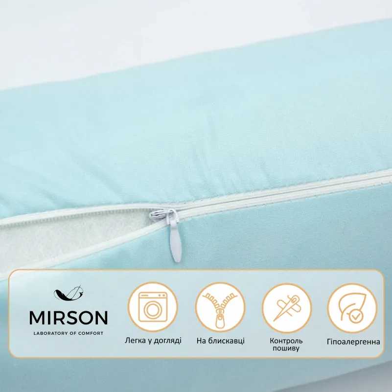 Фото - Подушка валик MirSon №8536 Naturale Line 14-4121 Blanco 100% Memory 100х16 см (2200006343509)