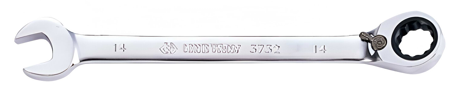 Ключ комбiнований KING TONY 21 мм з тріскачкою (373A21M)