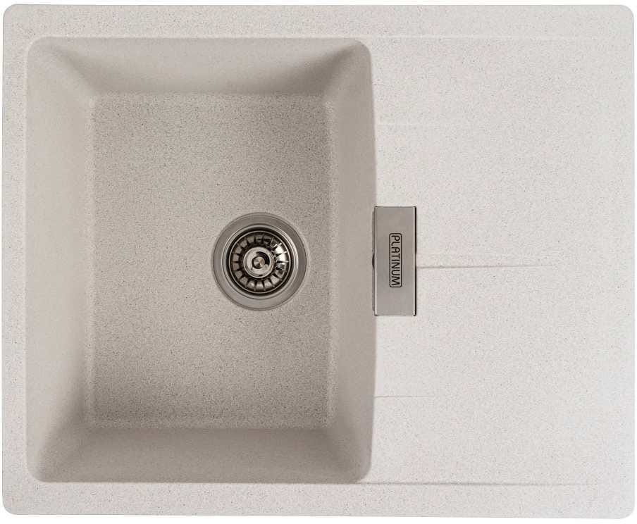 Мойка кухонная VALESO 6250 ZIRKONE матовая Белая в точку