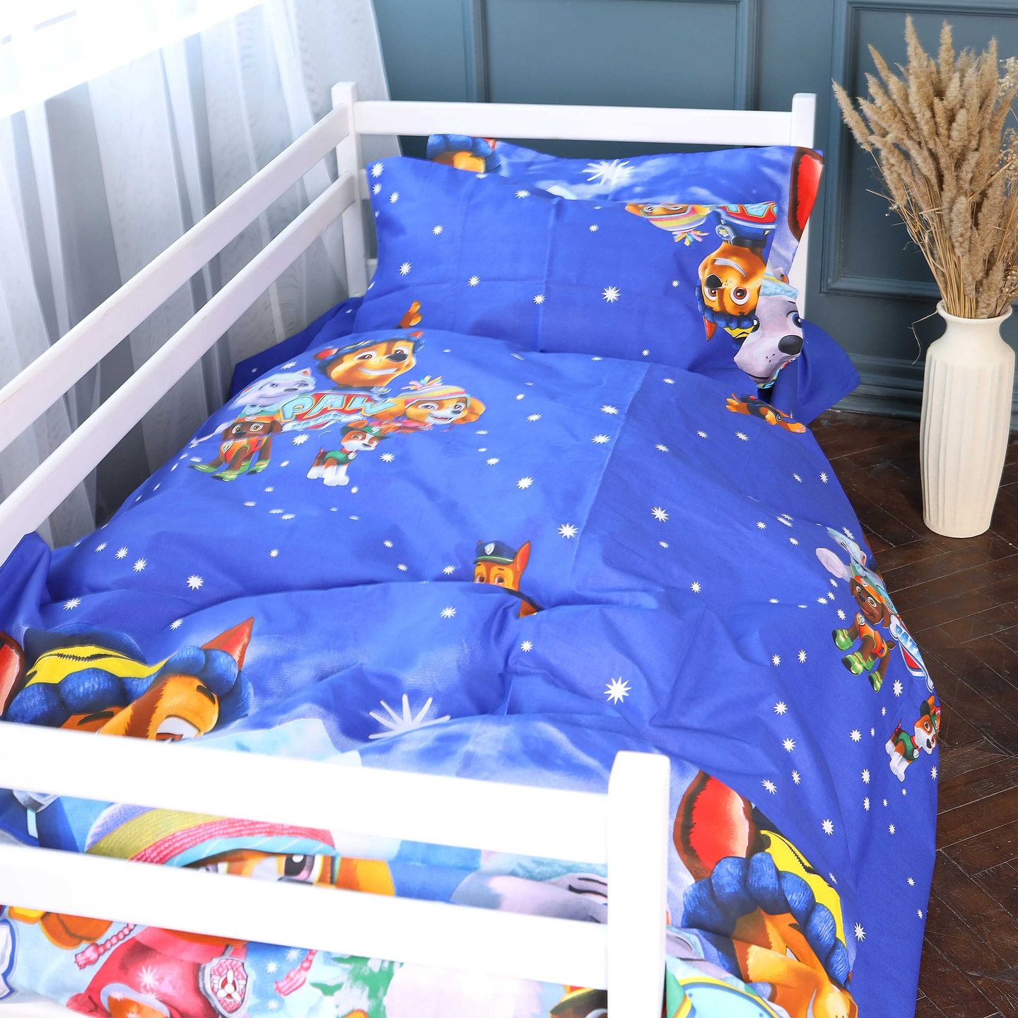 Комплект постільної білизни MirSon 175x210 см 17-0794 Paw Patrol Winter blue Ranforce Elite (2200011428550)