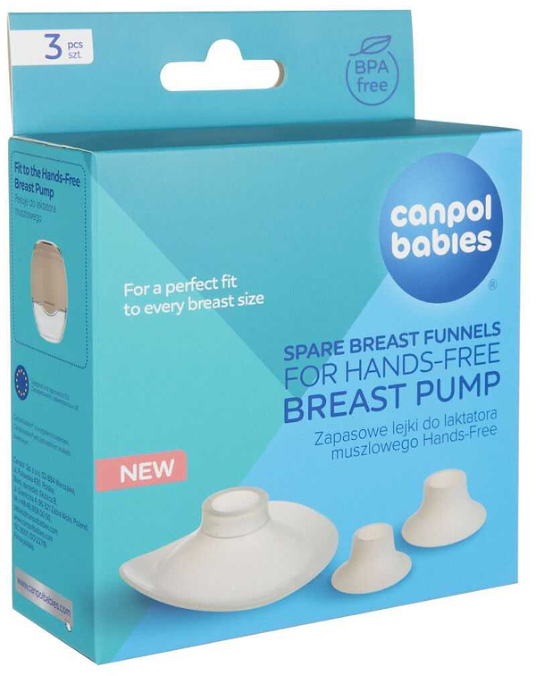 Фото - Аксессуар к молокоотсосу Canpol babies Запасные силиконовые воронки Hands-Free (24, 21 и 19 мм) (20/108)