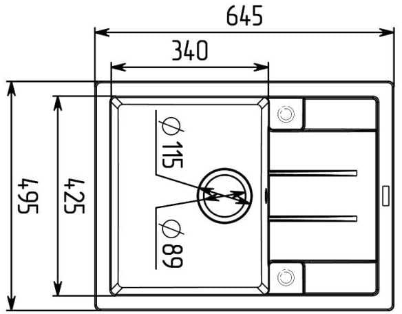 Фото - Мийка кухонна VALESO 6550 INTENSO матова Графіт