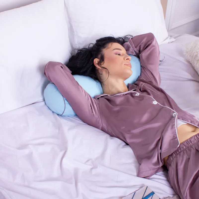 Фото - Подушка валик MirSon №8536 Naturale Line 14-4121 Blanco 100% Memory 100х16 см (2200006343509)